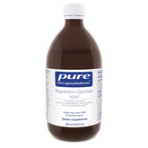 Pure Encapsulations Magnesium Glycinate Liquid bottle front with vegan and gluten-free badge.