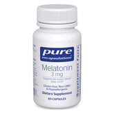 Pure Encapsulations Melatonin 3 mg bottle for easy nightly sleep support