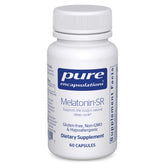 Pure Encapsulations Melatonin-SR bottle label highlighting extended-release sleep support.