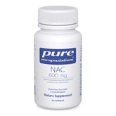 Pure Encapsulations NAC 600 mg bottle for daily lung and immune support.