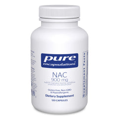 Pure Encapsulations NAC 900 mg bottle front view highlighting respiratory support potential