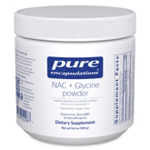 Pure Encapsulations NAC + Glycine powder bottle for daily immune support and detox help.