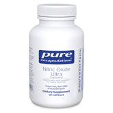 Pure Encapsulations Nitric Oxide Ultra bottle front view for balanced blood flow support.
