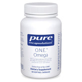 Pure Encapsulations O.N.E. Omega bottle front shows concentrated EPA/DHA for daily support.