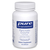 Pure Encapsulations Pancreatic Enzyme Formula bottle supports meals digestion and gut comfort.
