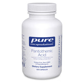Pure Encapsulations Pantothenic Acid bottle pour showing energy metabolism support.