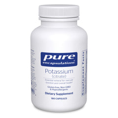 Pure Encapsulations Potassium-Citrate bottle with capsules for daily electrolyte support