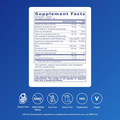 PureGenomics B-Complex label highlighting L-5-MTHF and B12 blend for methylation support.