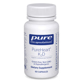 Pure Encapsulations PureHeart K2D bottle front showing heart health support