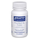 PureMelt B12 Folate bottle and label, vegan and non-GMO.