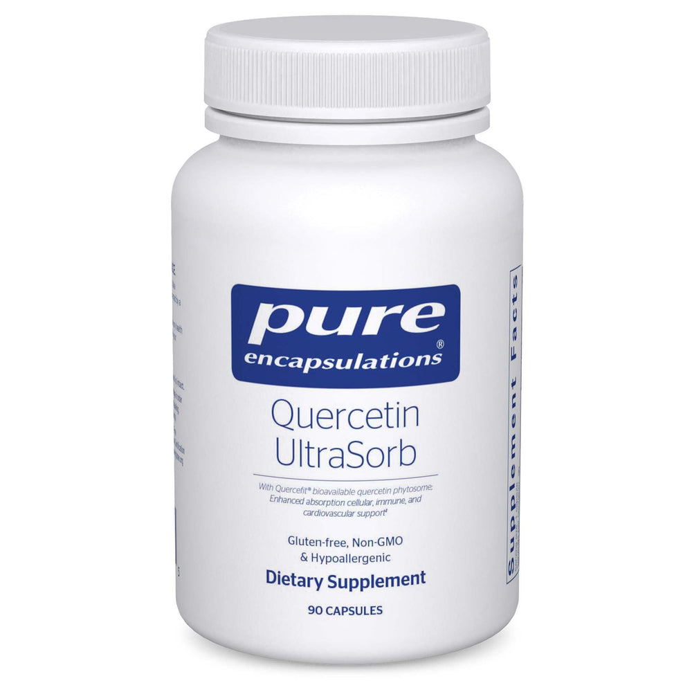 Pure Encapsulations Quercetin UltraSorb bottle front supports antioxidant activity