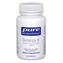 Pure Encapsulations Synergy K bottle with capsules for bone support
