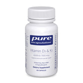 Pure Encapsulations Vitamin D3 & K2 bottle front highlighting bone health support