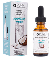 Pure Inventions Coconut Water Infusion Drops bottle ready for quick electrolyte hydration.