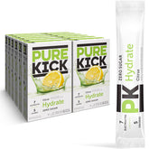Pure Kick Hydration Citrus bottle pour demonstrates quick on-the-go hydration