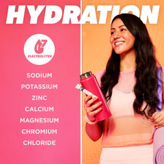 Pure Kick Strawberry Watermelon dissolving in water for a clear, tasty drink