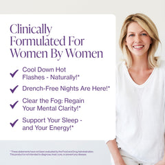 Pure Micronutrients menopause bottle back with dosage directions and safety notes.