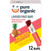 Pure Organic Pineapple Passionfruit layered bar pack, convenient snack for on-the-go