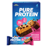 Pure Protein Brookie Bar box display highlighting a high-protein on-the-go snack.