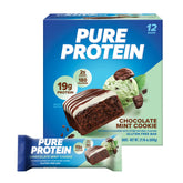 Pure Protein Chocolate Mint Cookie bar packaging illustration for on-the-go fuel