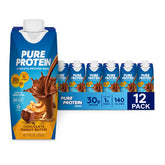 Pure Protein Chocolate Peanut Butter bottle front for on-the-go protein boost.