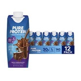 Pure Protein Chocolate Shake bottle, 11oz serving, high-protein workout fuel