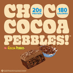 Cocoa PEBBLES cereal-milk flavor on Pure Protein bar