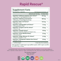 PURE SYNERGY Rapid Rescue capsules close-up for daily immune support