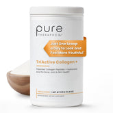 Pure Therapro Rx TriActive Collagen Plus bottle front showing packaging and beauty benefits