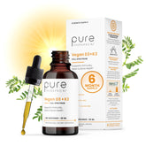 Pure Therapro Rx vegan D3 + K2 bottle showing liposomal formulation for absorption
