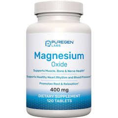 Puregen Labs Magnesium 400mg bottle front for daily support