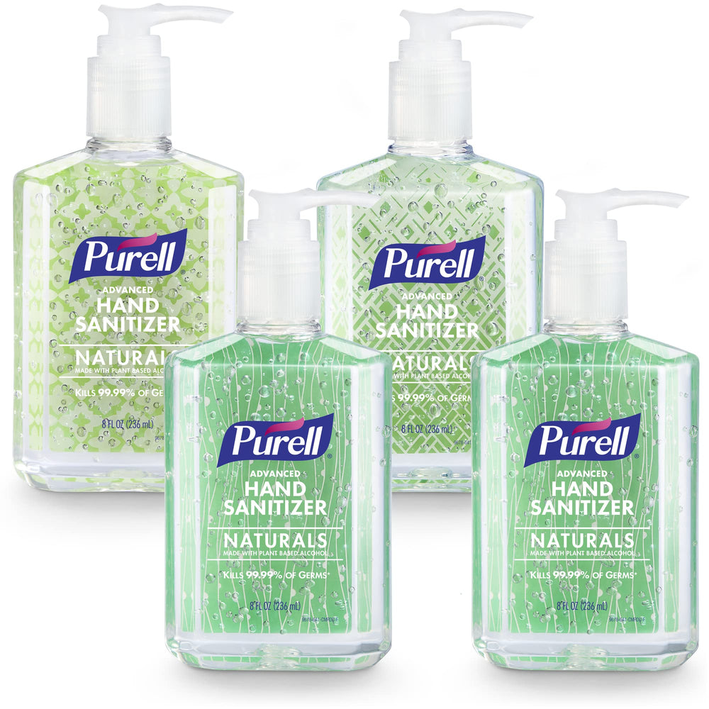 Purell Advanced Hand Sanitizer Naturals citrus bottle front view for quick germ reduction.