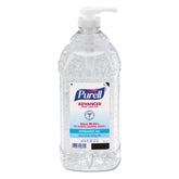 Purell Advanced Hand Sanitizer Refreshing Gel 2L pump bottle on a desk for quick protection