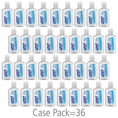 Close-up of Purell Advanced Hand Sanitizer Refreshing Gel bottle with flip-cap for easy on-the-go use