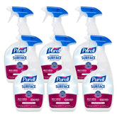 Purell Foodservice Surface Sanitizer Spray bottle front view, fragrance-free formula for quick surface disinfection.