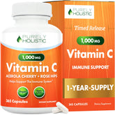 Purely Holistic Vitamin C 1000mg bottle for daily support.