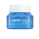 PurelyWHITE DELUXE PAP powder on a brush for gentle whitening without sensitivity.