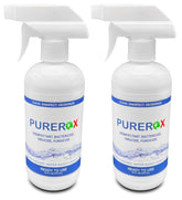 PUREROX disinfectant bottle front view showing ready-to-use all-surface protection.