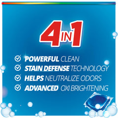 Purex Advanced Oxi Pacs dissolving in wash delivering thorough stain removal