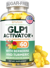 Purify Life GLP-1 gummies bottle for convenient craving-control daily use.