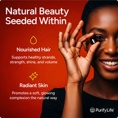 Purify Life gummies display hair growth benefits for daily routine.