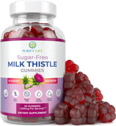 Purify Life bottle of sugar-free milk thistle gummies for convenient daily liver support.