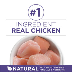 Purina ONE +PLUS Hairball Formula real chicken first ingredient close-up