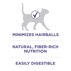 Purina ONE Plus Hairball Formula real chicken closeup emphasizes protein
