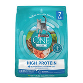 Purina ONE Plus – saumon premier ingrédient, soutien musculaire potentiel.