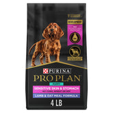 Purina Pro Plan Puppy Sensitive Skin Stomach Lamb-Oat-Meal-First-Ingredient highlights protein-first start for puppies