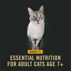 Purina Pro Plan Senior Cat Food shows real chicken first ingredient for flavor and protein.