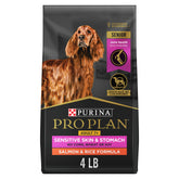 Purina Pro Plan Sensitive Skin Stomach Senior 7+ salmon and rice bag for balanced nutrition
