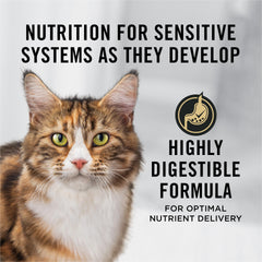 Purina Pro Plan salmon rice bowl showcasing easy digestion for senior cats.