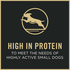 Purina Pro Plan Small Breed Chicken First Ingredient signals real protein for active dogs
